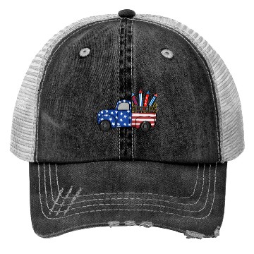 Discover Usa Flag Truck Trucker Hats