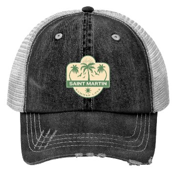 Discover Saint Martin Caribbean Summer Love Trucker Hats