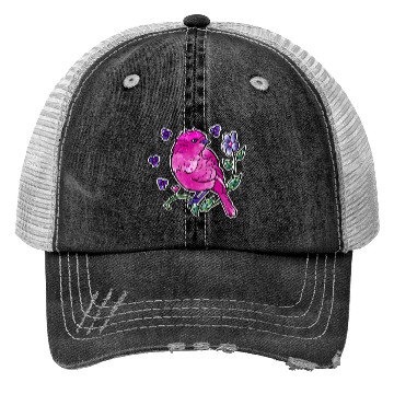 Discover Fuchsia Pink Bird Trucker Hats
