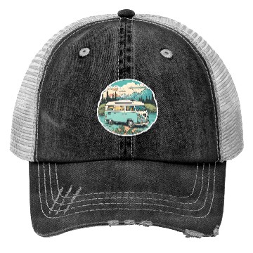 Discover Classic Camper Van Trucker Hats