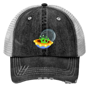 Discover Happy Green Alien Trucker Hats