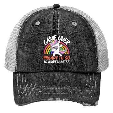 Discover Game over ready to go to kindergarten Trucker Hats