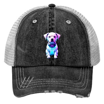 Discover Futuristic robot dog Trucker Hats