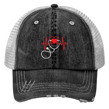 Discover Funny Heart Beats Nurse Nursing Doctor Medical Trucker Hats