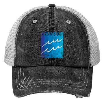 Discover Zodiac Symbol Sign Aquarius Trucker Hats
