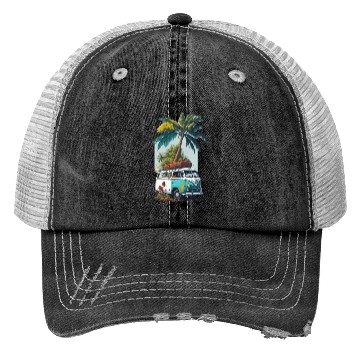 Discover travel car caravan summer coco tree Trucker Hats