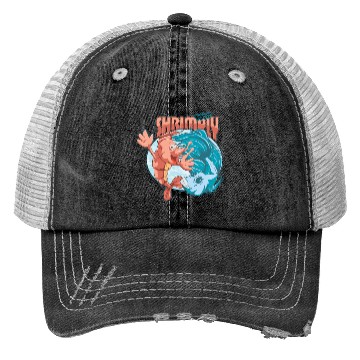Discover shrimp and catfish Trucker Hats