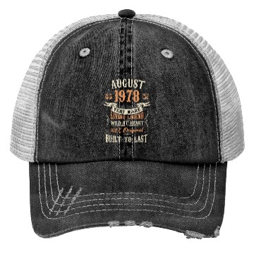 Discover August 1978 Birthday Surprise Trucker Hats