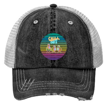 Discover Chill out with chickens Trucker Hats