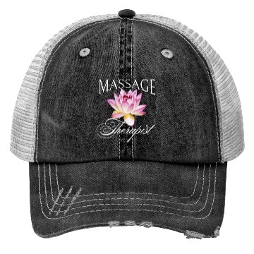 Discover Massage Therapist Masseuse Lotus Blossom Trucker Hats