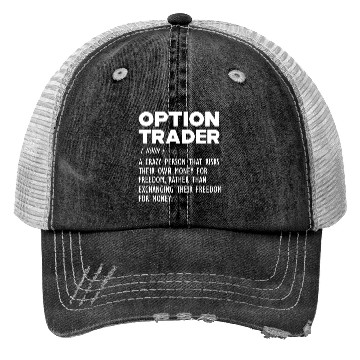 Discover Option Trader funny definition Trucker Hats