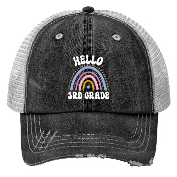 Discover Hello 3rd grade, back to school Trucker Hats