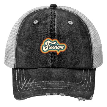 Discover Freedom Typography Trucker Hats