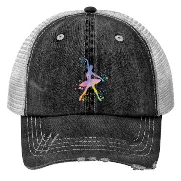 Discover Ballet Dancer Colorsplash Ballerina Trucker Hats