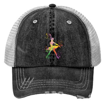 Discover Ballet Dancer Colorsplash Ballerina Trucker Hats