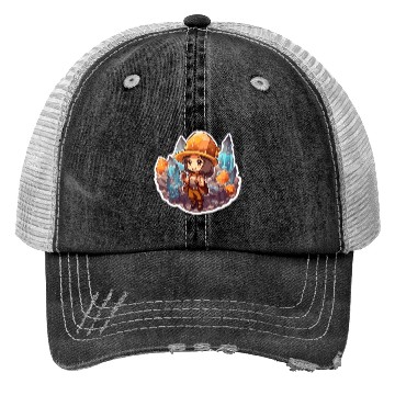 Discover Crystal Miner Co Vintage Cartoonish Trucker Hats