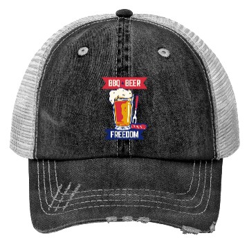 Discover Bbq Beer Freedom Beer Lover Trucker Hats