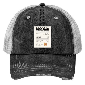 Discover Awesome Dog Dad Nutrition Facts Trucker Hats