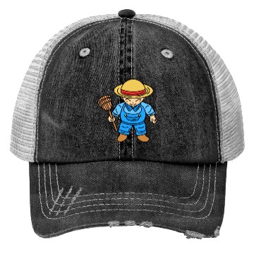 Discover Cute Chibi Farmer Boy Trucker Hats