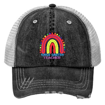 Discover Kindergarten Teacher Trucker Hats,Rainbow Teacher Trucker Hats.
