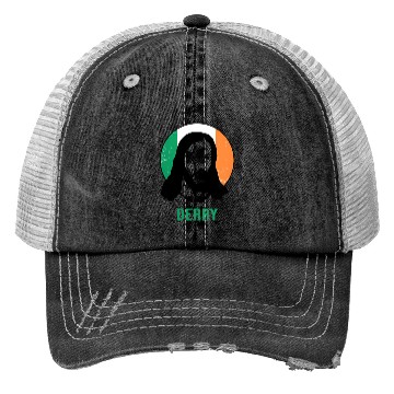 Discover Derry Ireland Flag Jesus St Patricks Day Trucker Hats