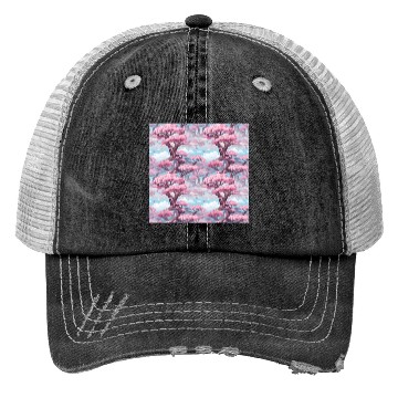 Discover Anime Euphoria: Fantasy Cherry Blossom Dreamscape Trucker Hats