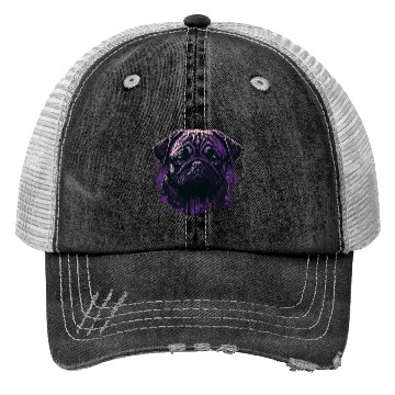 Discover scary Pug Trucker Hats