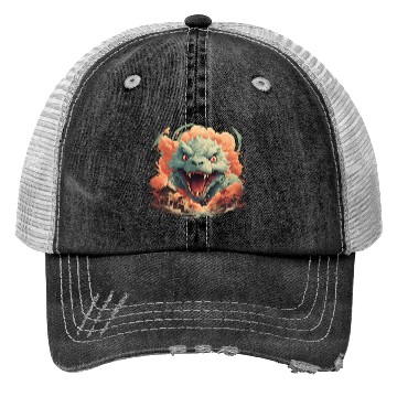 Discover Kaiju: Cityscape Destructor Trucker Hats