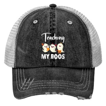 Discover Ghosts Candy Corns Pumpkin Light Halloween Trucker Hats