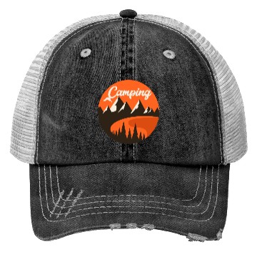Discover Happy Camper Camping Trucker Hats
