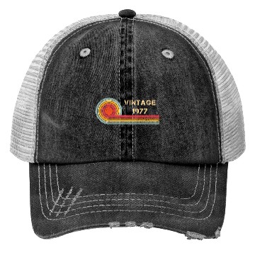 Discover Vintage 1977 birthday retro design Trucker Hats