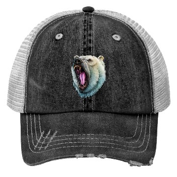 Discover Angry Polar Bear Trucker Hats