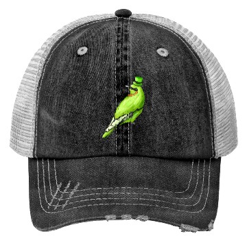 Discover Green Bird With Green Hat For St Patricks Day Trucker Hats