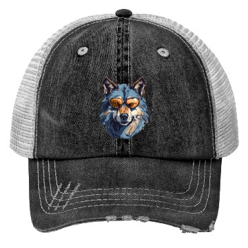 Discover Street Style Gray Wolf | Wolf Lovers Trucker Hats