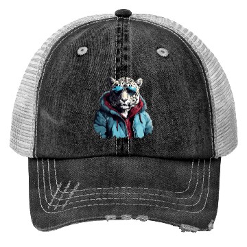 Discover Street Style Snow Leopard | Leopard Lovers Trucker Hats