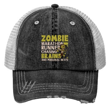 Discover Horror Zombie Runner Half Marathon Running Jogging Trucker Hats