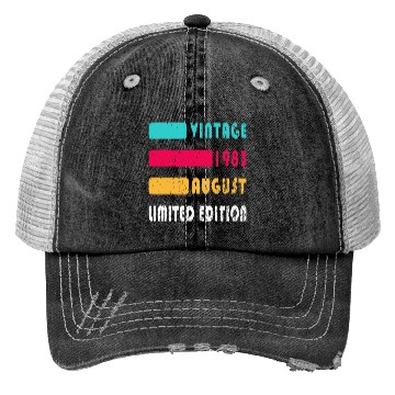 Discover august 1983 Anniversary august 1983 august Trucker Hats