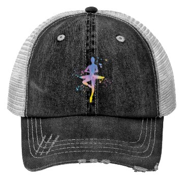 Discover Ballet Dancer Colorsplash Ballerina Trucker Hats