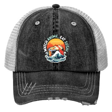 Discover Anime Sushi Lover Nigiri Sashimi Food Manga Otaku Trucker Hats