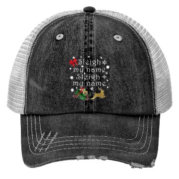 Discover Hilarious Sleigh My Name Parody Trucker Hats