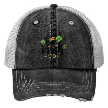 Discover Be Irish Four Leaf Clover Irish Ireland Trucker Hats