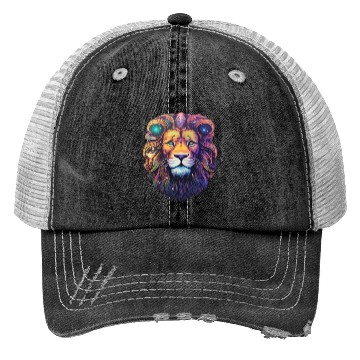 Discover Lion Celestial - Celestial Serenity Trucker Hats