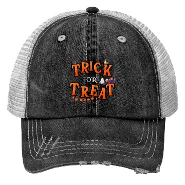 Discover Trick or Treat kids,ghost,witch and vampire ,cat Trucker Hats