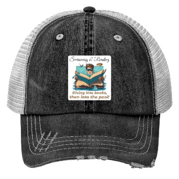 Discover Bookish Splash Swimmer Book Lover Trucker Hats