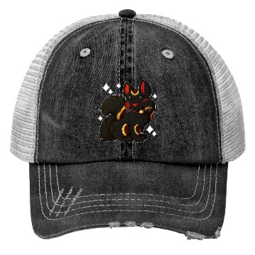 Discover Maneki Neko Black Trucker Hats