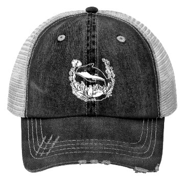 Discover Whale Ocean Marine Trucker Hats