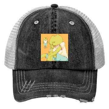 Discover Green Frog Friends Trucker Hats