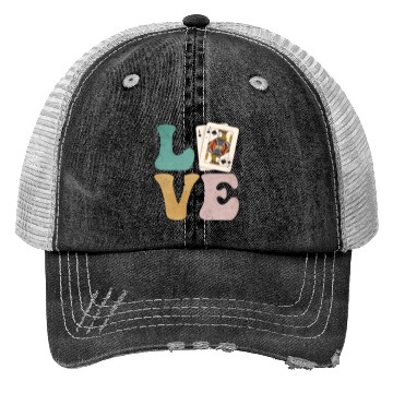 Discover Blackjack Gambling Cards Trucker Hats