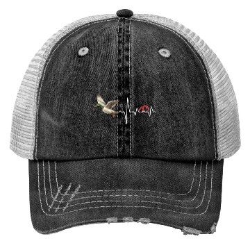Discover Duck Hunting Love Heartbeat Duck Hunter Trucker Hats