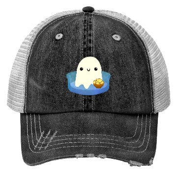 Discover Couch Potato Ghost With Potato Chips Trucker Hats